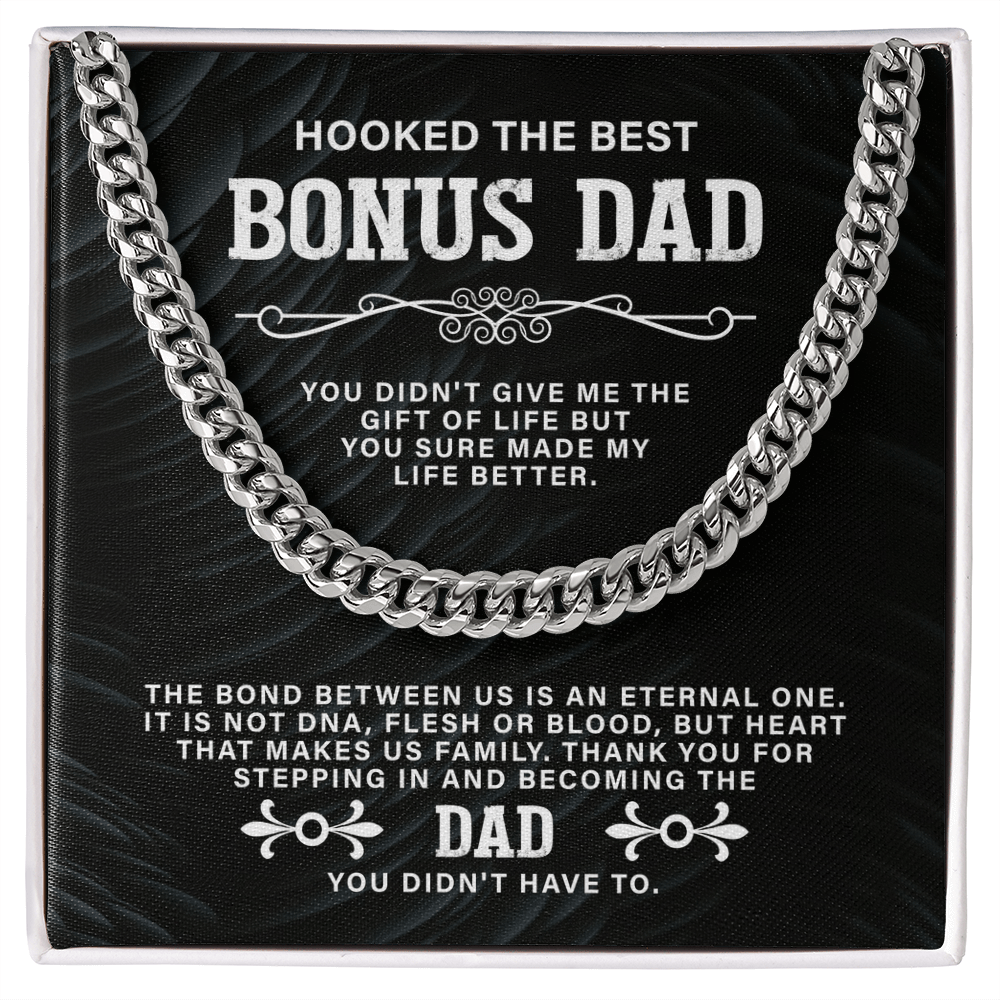 To My Bonus Dad - Cuban Chain Necklace - Beauty Belliss